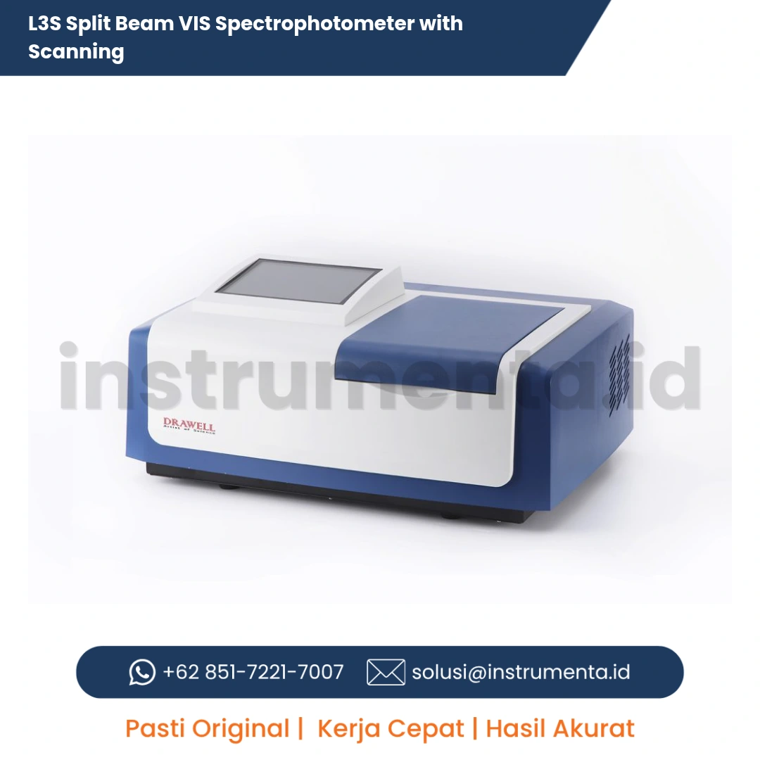 Jual L3S Split Beam VIS Spectrophotometer with Scanning Distributor Resmi Alat Laboratorium Drawell DW-L3S